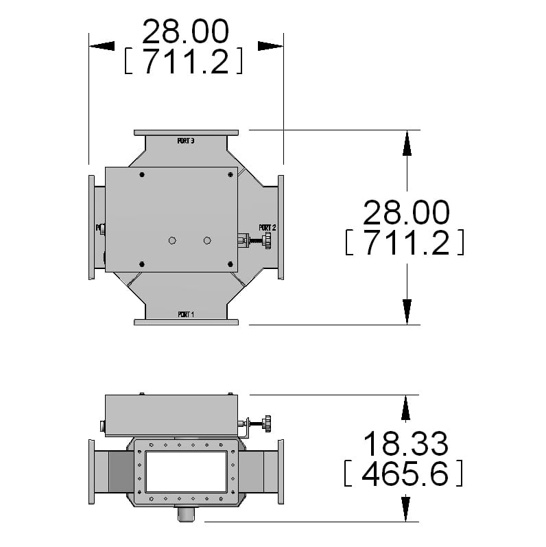 Waveguide WR 1150 4-Port Motorized Switch - Dielectric