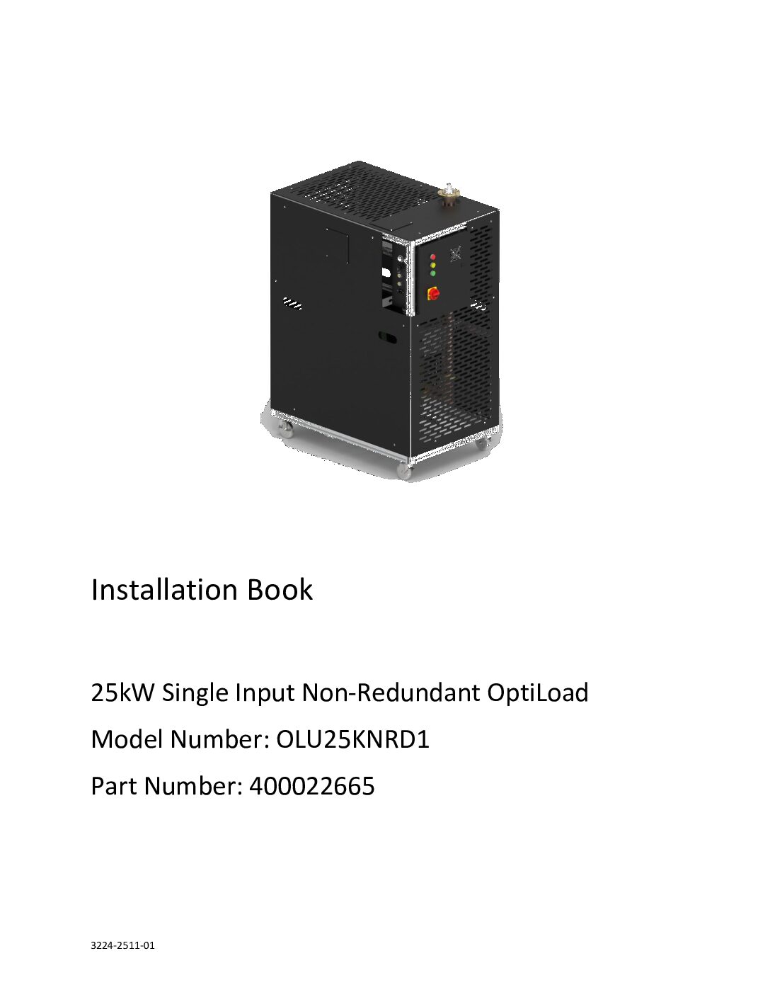 OptiLoad 25 kW Single Input non-redundant